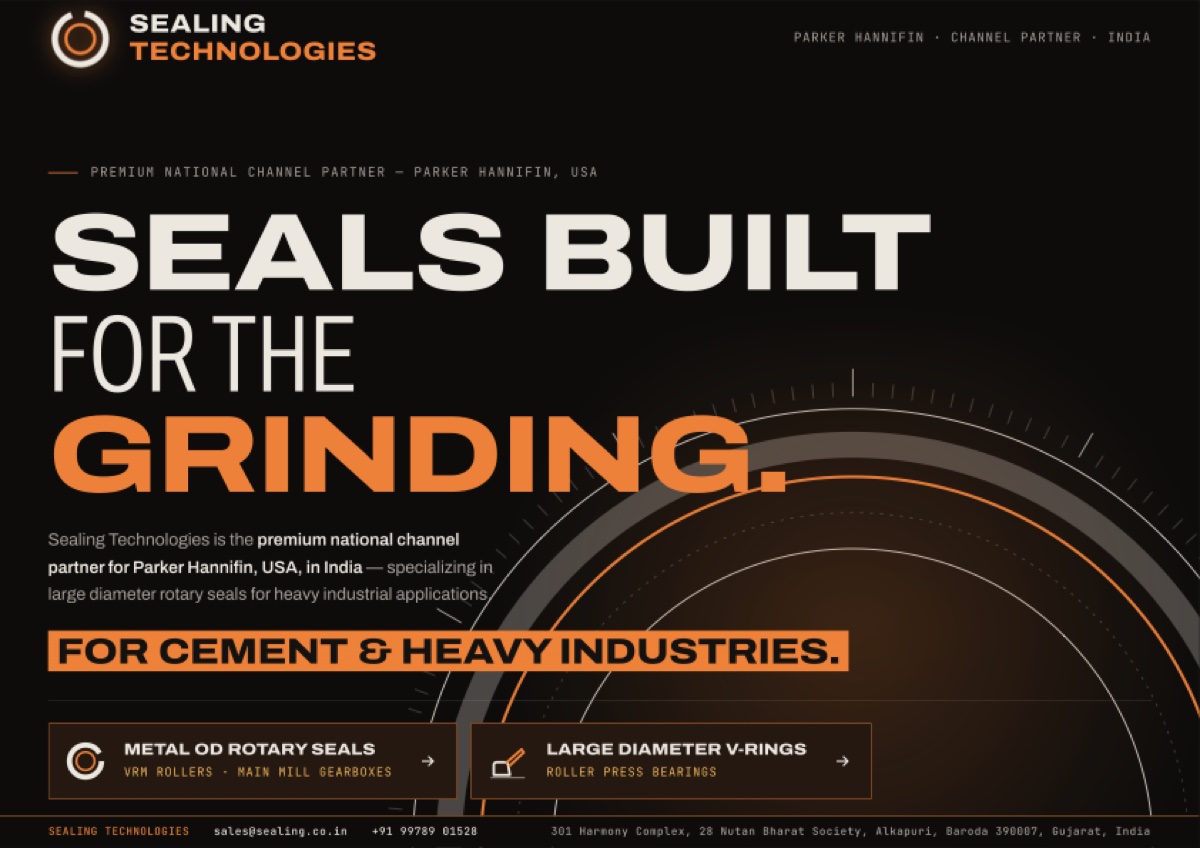 Cover of the Sealing Technologies brochure — Seals built for the grinding